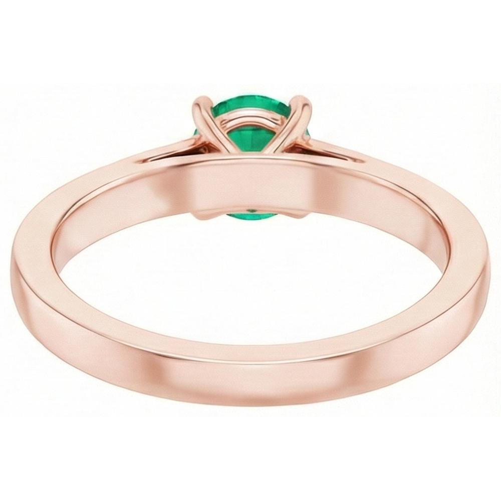 Rose Gold 14K Green Emerald GIA 2.50 Carats Natural Earth Mined Diamonds Anniversary Ring New