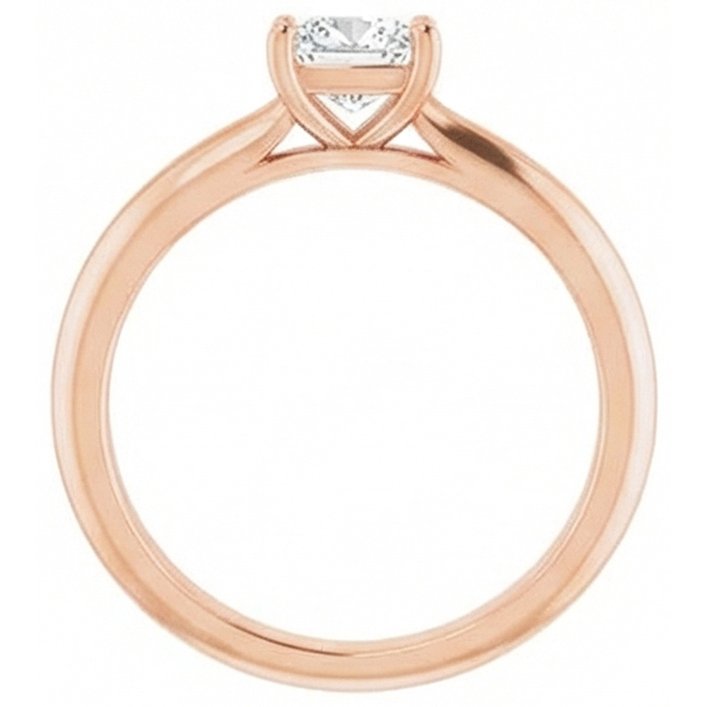 Rose Gold Cushion Old Cut Solitaire Engagement Ring 2 Carats Natural Diamond