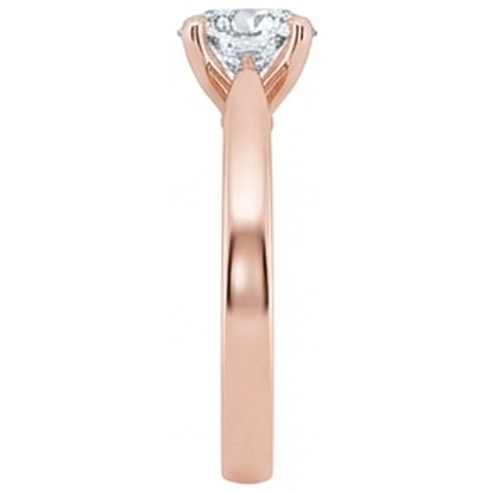 Rose Gold Solitaire 1 Carat Natural Earth Mined Diamond Engagement Ring New 4 Prongs