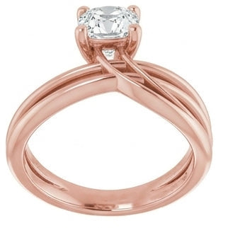 natural cushion diamond 5ct ring top view