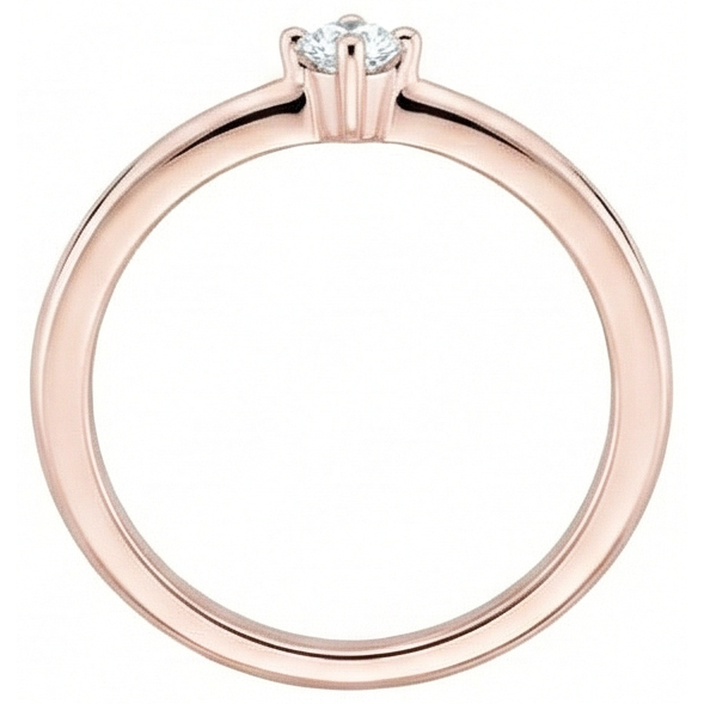 Rose Gold Solitaire Round Cut Ring Old Mine Cut Natural Earth Mined Diamond 1 Carat