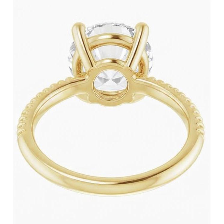 Round Genuine Natural Real Diamond ( Not Lab Grown ) Old Mine Engagement Prong Set Ring 2.50 Carats