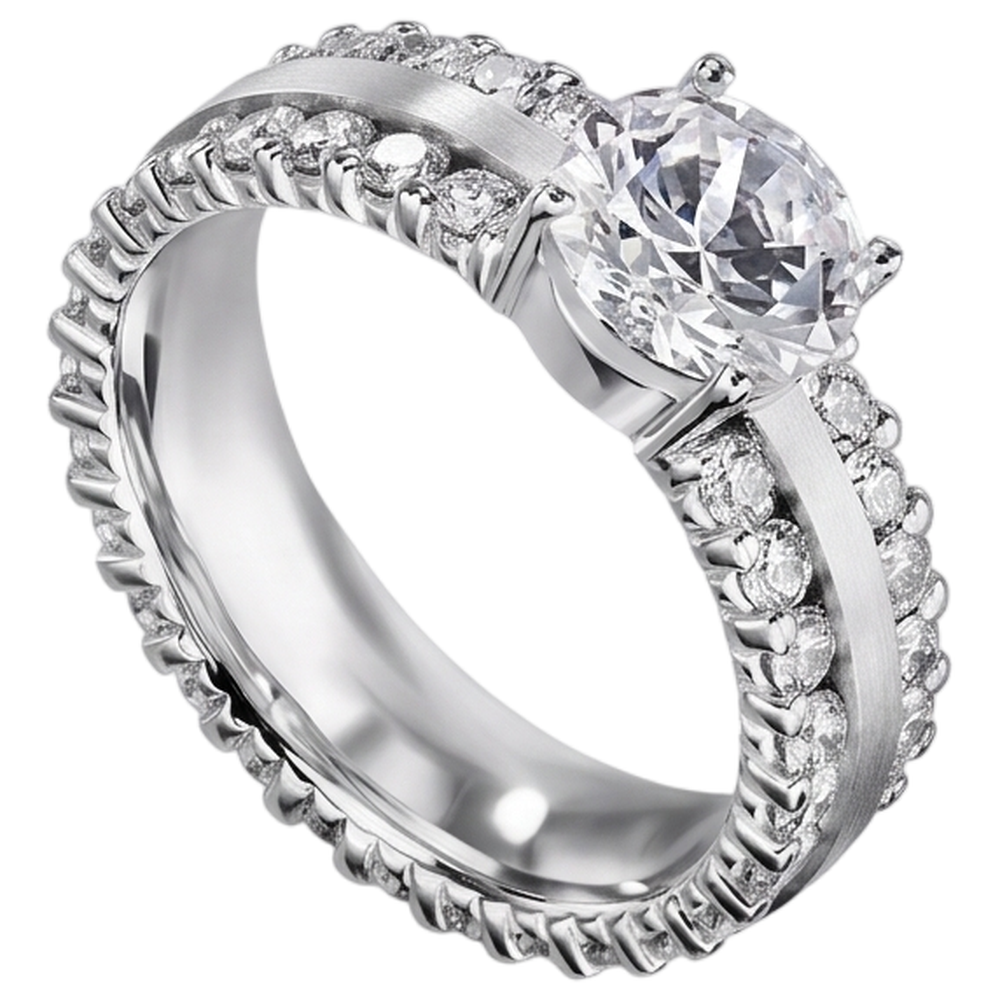 Round Natural Earth Mined Diamond Engagement Women Ring 4.70 Carats White Gold 14K