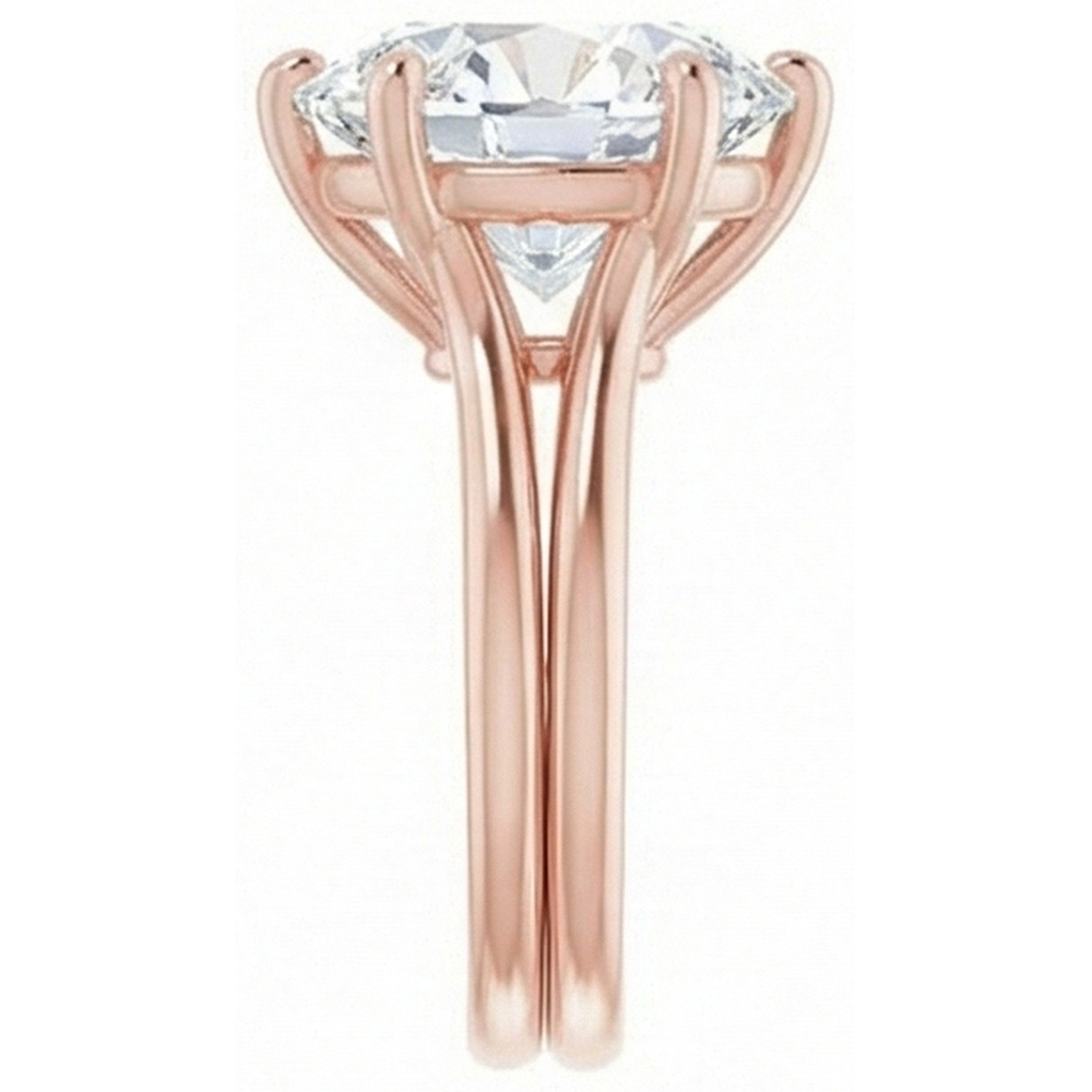 Round Solitaire Old Miner Natural Real Diamond ( Not Lab Grown ) Ring 6 Prong Set 6.50 Carats