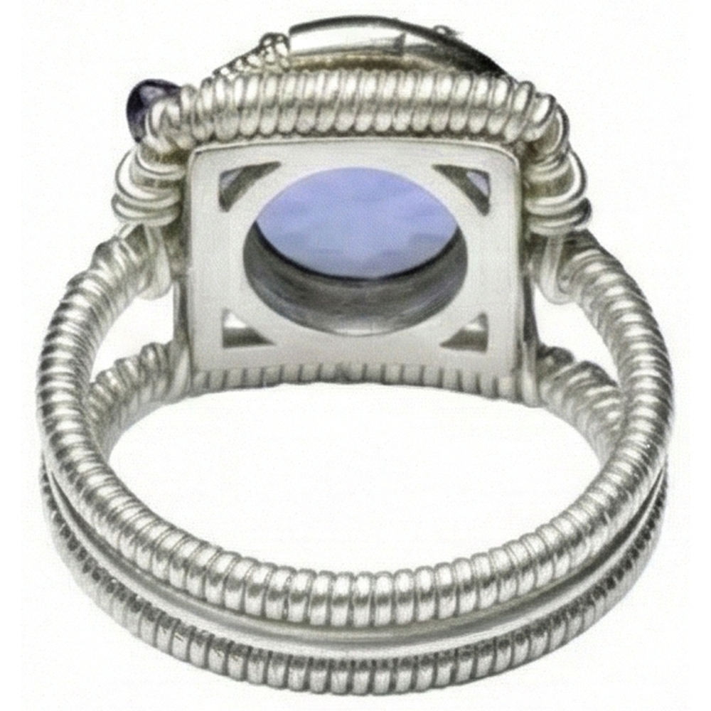 Natural Real ( Not Lab Grown ) Round Tanzanite Aaa Antique Style White Gold Ring 2 Carat