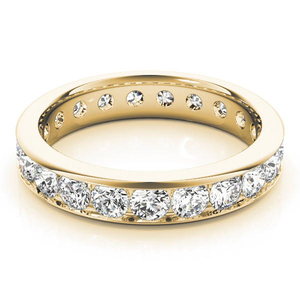 Round 3.8 Ct Diamond Ring Lab Grown Channel Set Eternity Band For Women