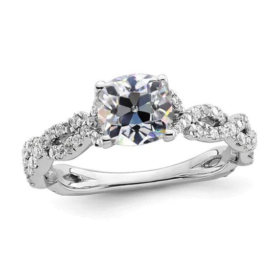 natural round diamond 4.50ct ring front view