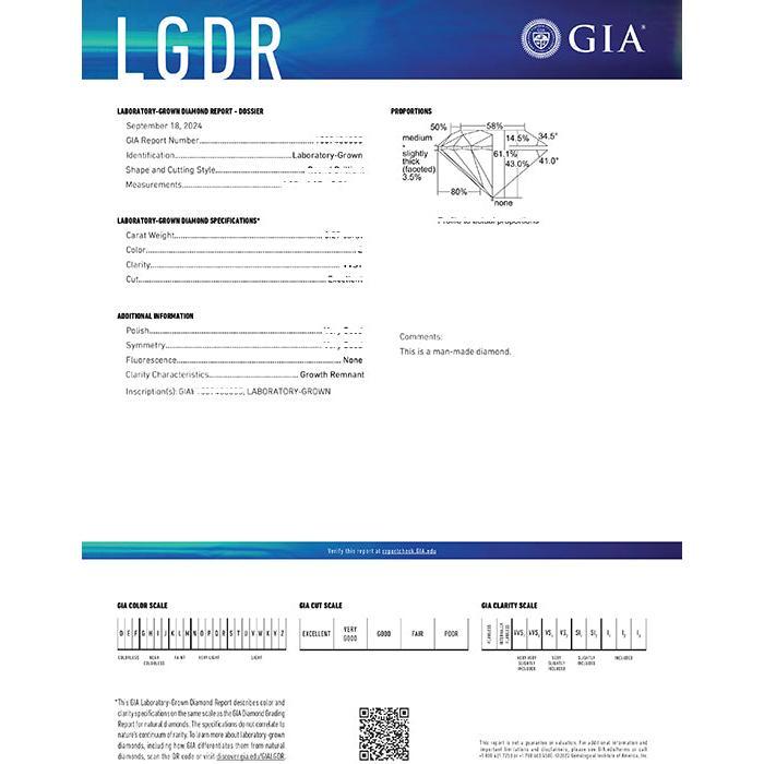 2 Carats Lab Grown Diamond Stud Earring GIA CERTIFICATE White Gold 14K