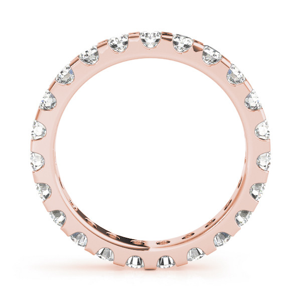 Round Diamond 3.60 Ct Rose Gold Wedding Eternity Band Lab Grown Jewelry