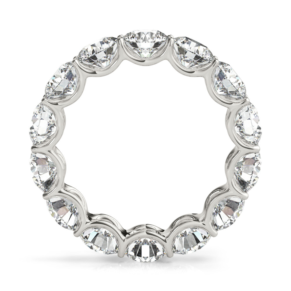 Round Diamond 5.60 Ct Anniversary Eternity Band Lab Grown Gold Jewelry
