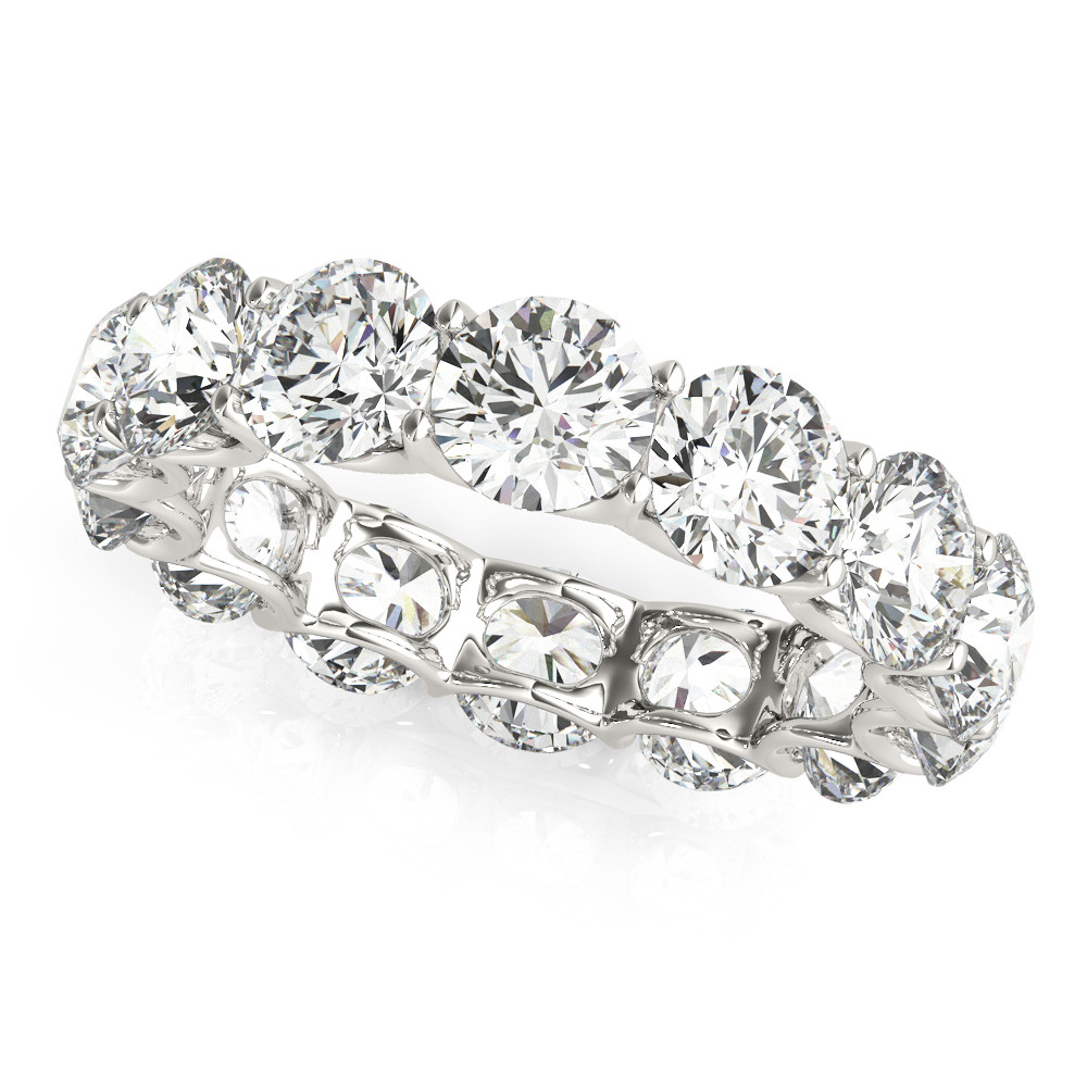 Round Diamond 5.60 Ct Anniversary Eternity Band Lab Grown Gold Jewelry