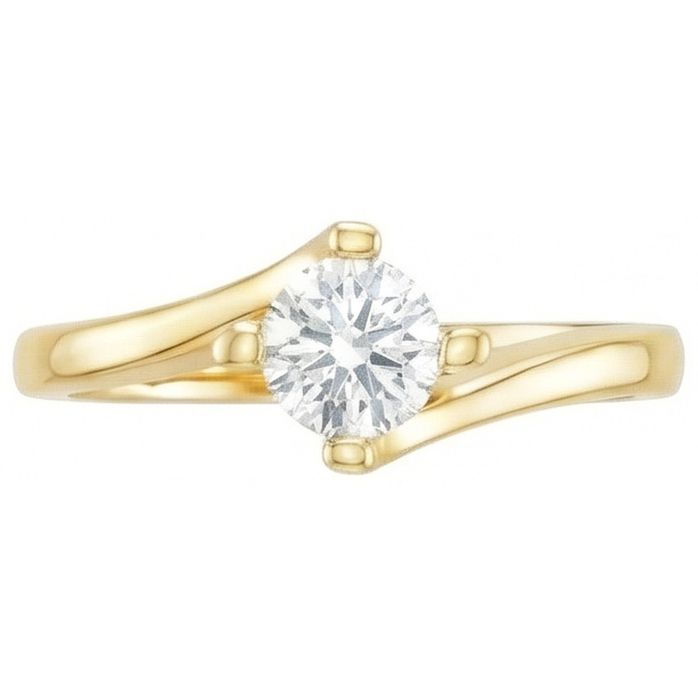 Solitaire 1.75 Carat Natural Earth Mined Diamond Wedding Ring Yellow Gold 14K