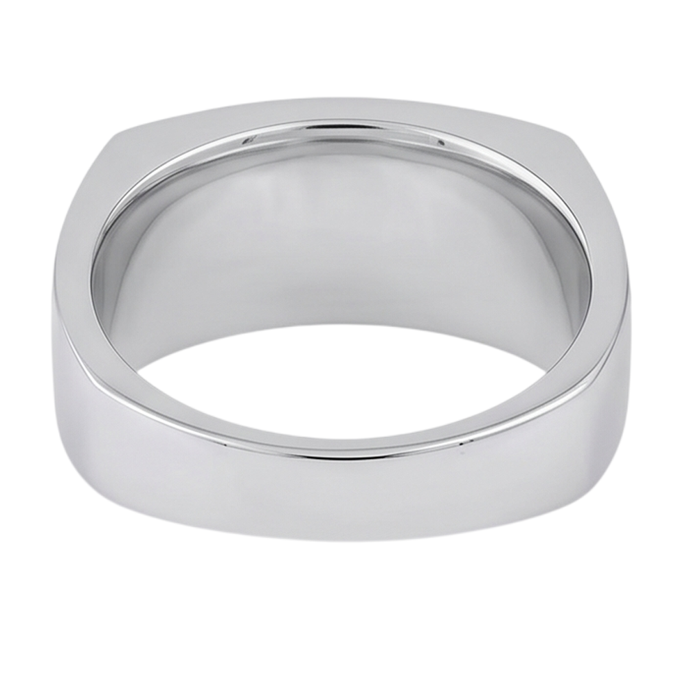 Solitaire Euro Shank Men Ring Two Tone Round Diamond