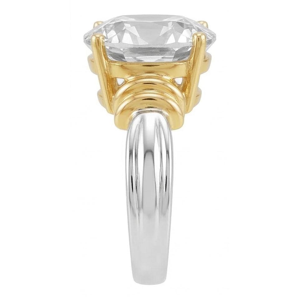 natural oval diamond 5ct ring close up detail