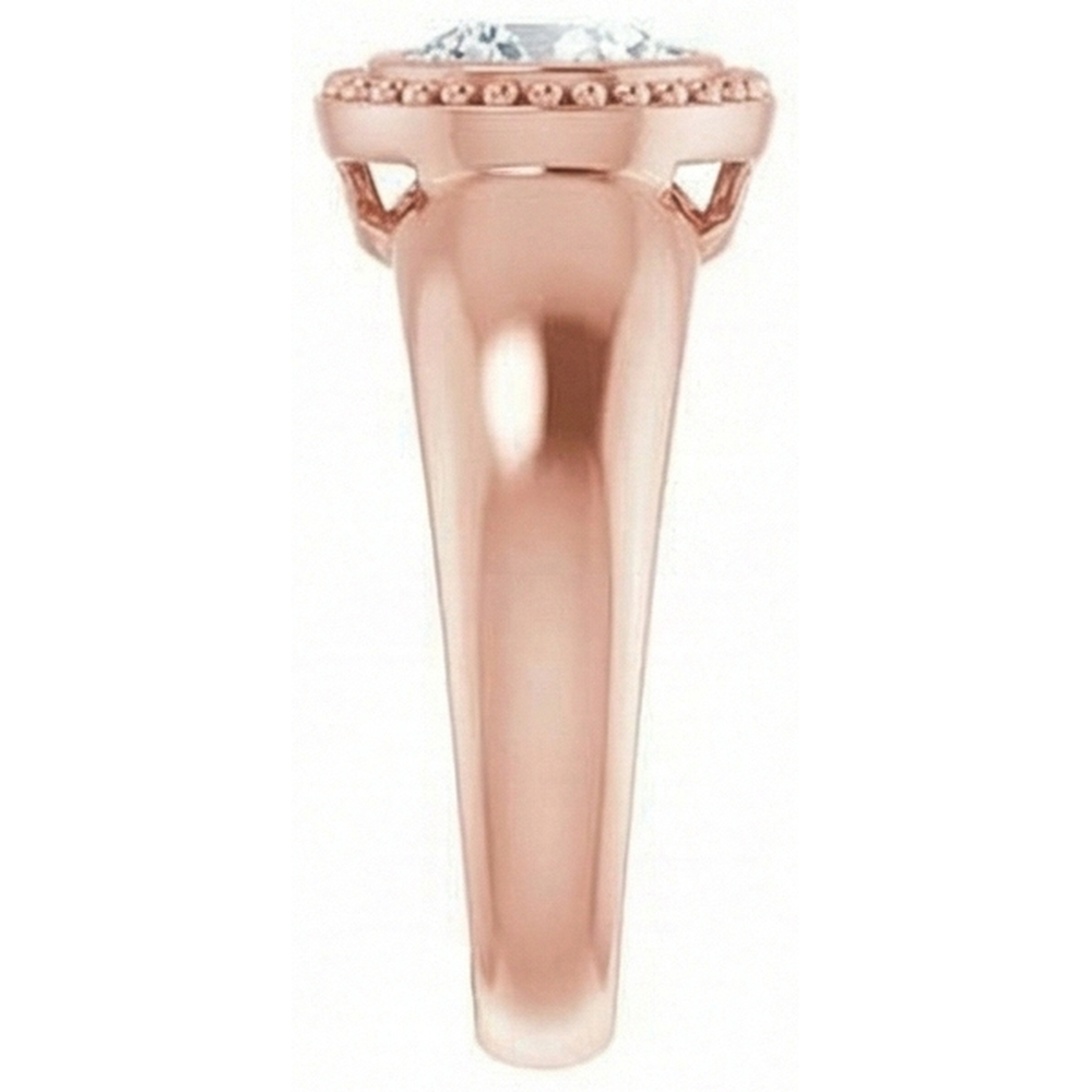 Solitaire Ring Round Old Mine Cut Natural Earth Mined Diamond 2 Carats Bezel Set Jewelry