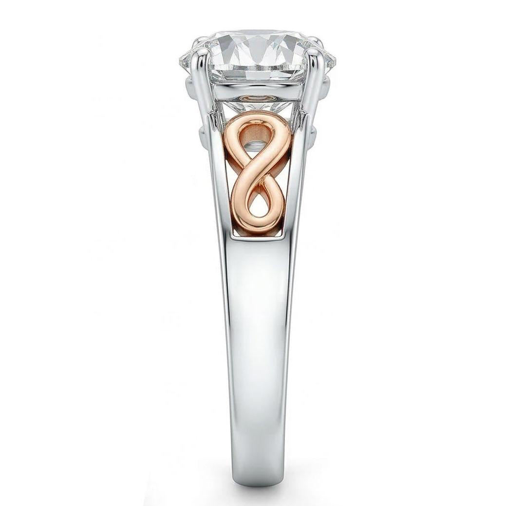 natural round diamond 1.50ct ring close up detail