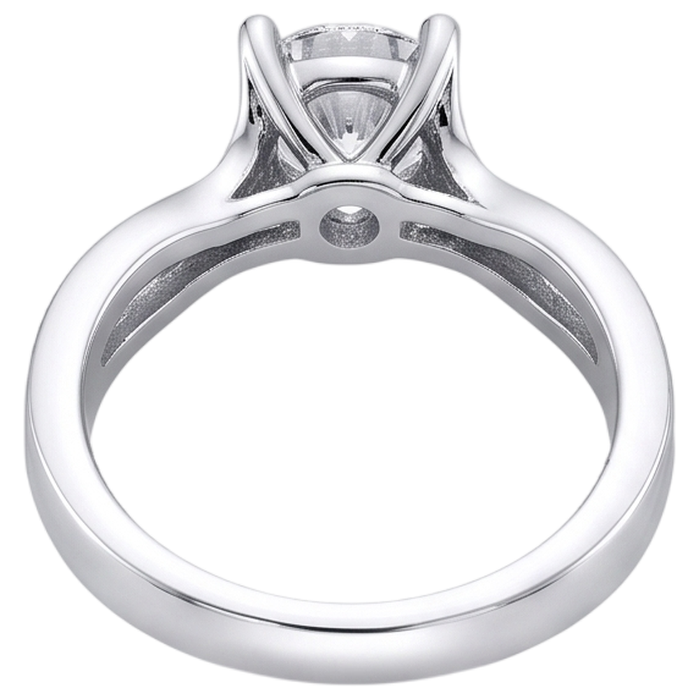 Solitaire Sparkling 2.25 Carat Natural Earth Mined Diamond Engagement Ring Gold White
