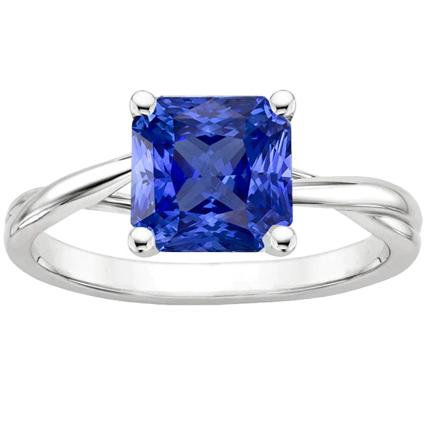 V3 Jewelry 925 Sterling Silver Round Cut 3.50 Carat Blue Sapphire Solitaire Ring