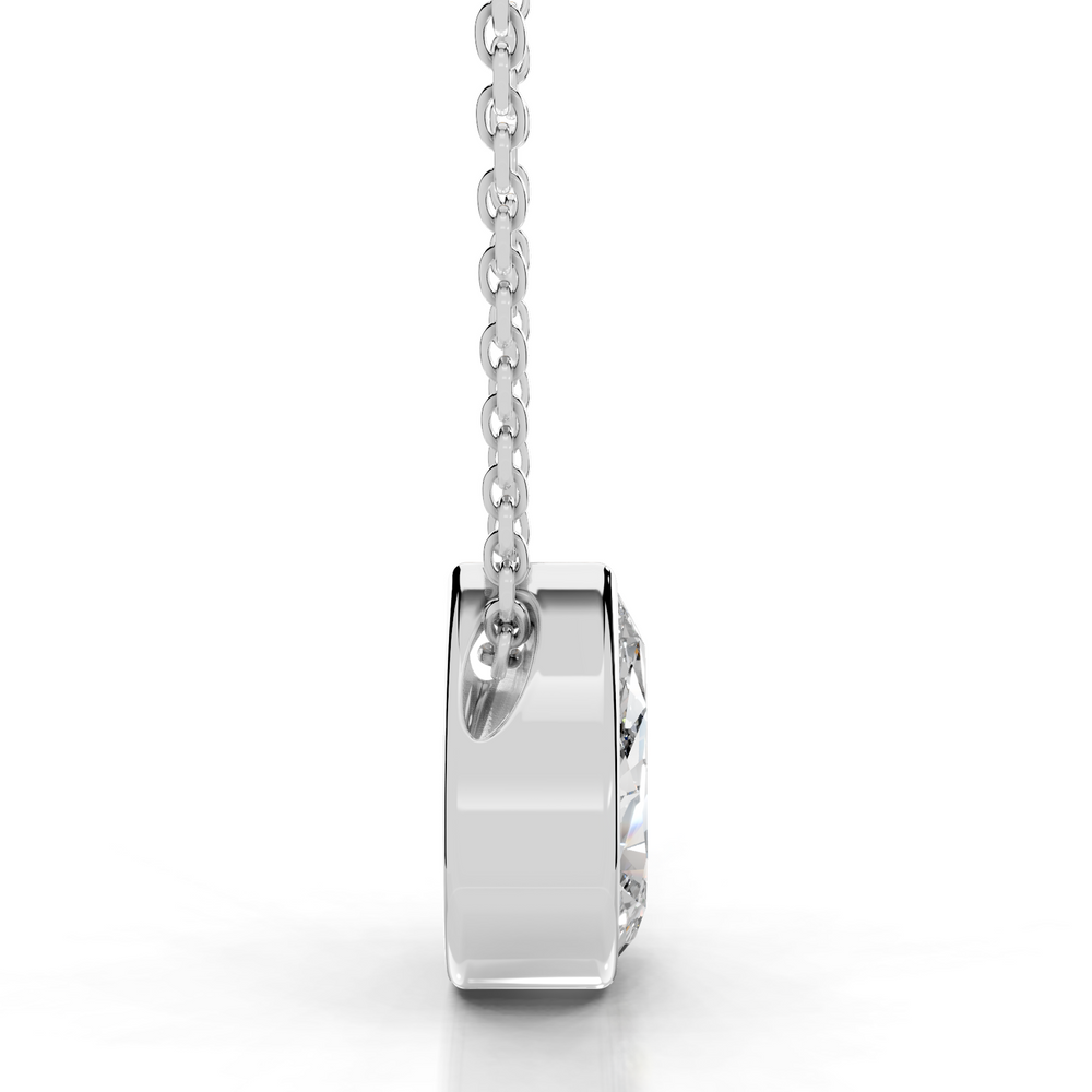 Solitaire Marquise Cut Natural Earth Mined Diamond Pendant Necklace 1.0 Carat WG 14K
