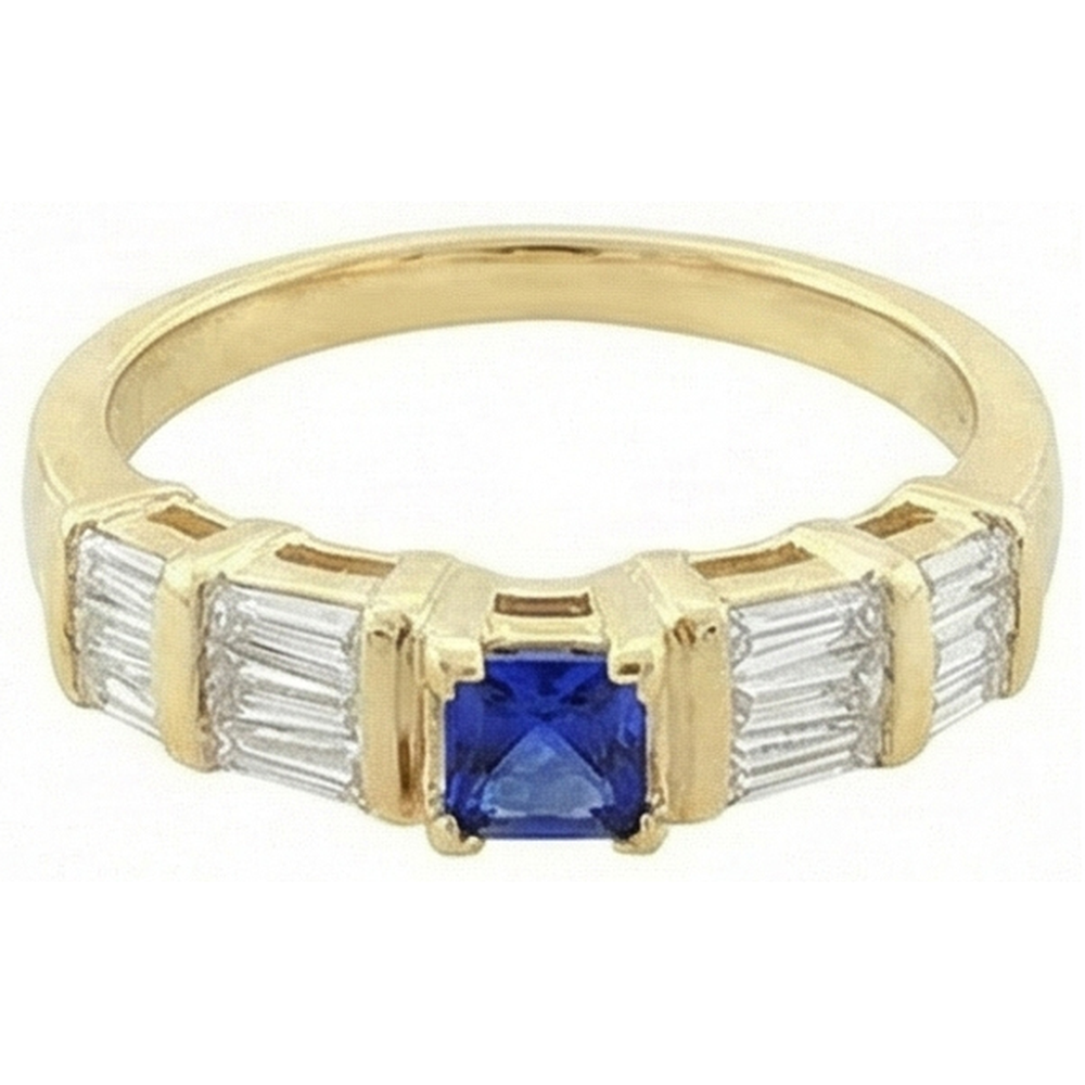 Natural Real ( Not Lab Grown ) Sri Lanka Blue Sapphire 2.51 Carat Ring Yellow Gold 14K