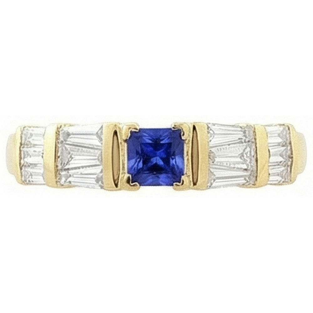Natural Real ( Not Lab Grown ) Sri Lanka Blue Sapphire 2.51 Carat Ring Yellow Gold 14K