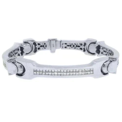 Stylish White Gold Bracelet For Men