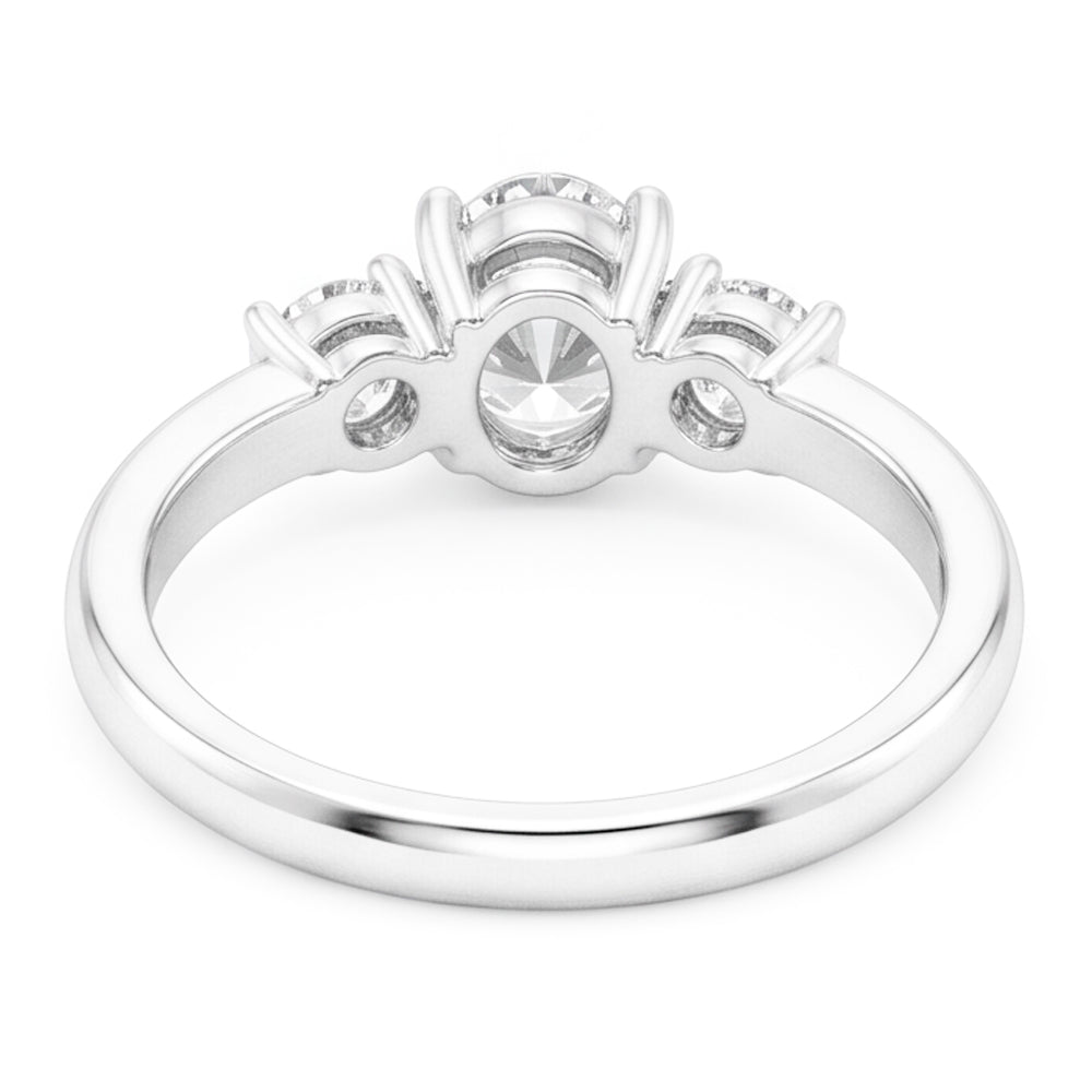 Three Stone Old Cut Wedding Mined Natural Real Diamond ( Not Lab Grown ) Ring 4.50 Carats White Gold 14K