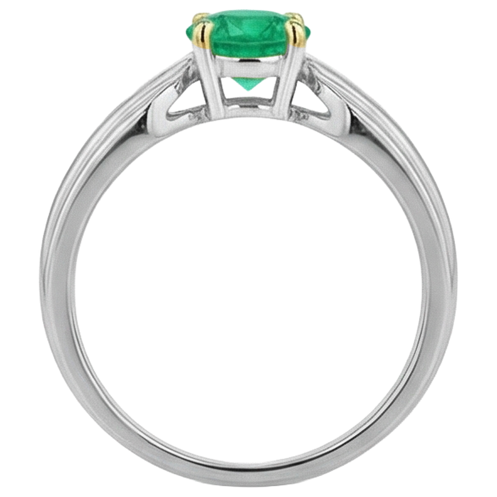 Natural Real ( Not Lab Grown ) Unique Gemstone Jewelry Solitaire Green Emerald GIA Ring