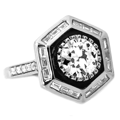 Unique Old Cut Engagement Ring