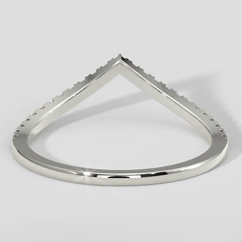 V-Shaped Paraiba Stacking Band Ring