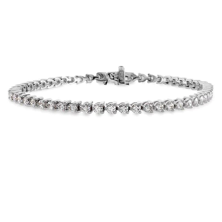 natural round diamond 0.08ct bracelet front view