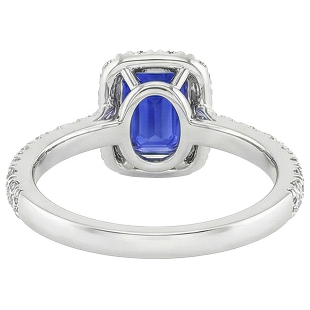 natural emerald sapphire 5ct ring profile view