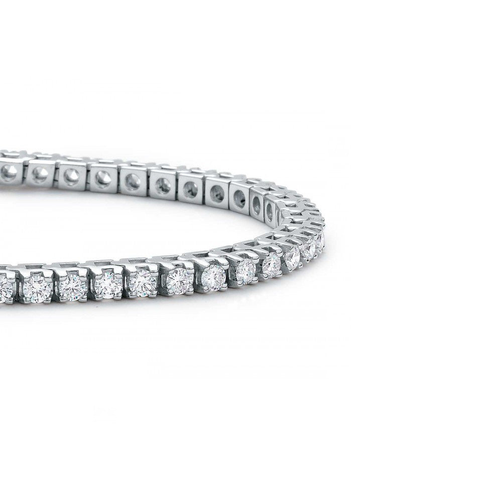 Women Lab Grown Diamond Jewelry Bracelet Solid Gold White 5.50 Carats