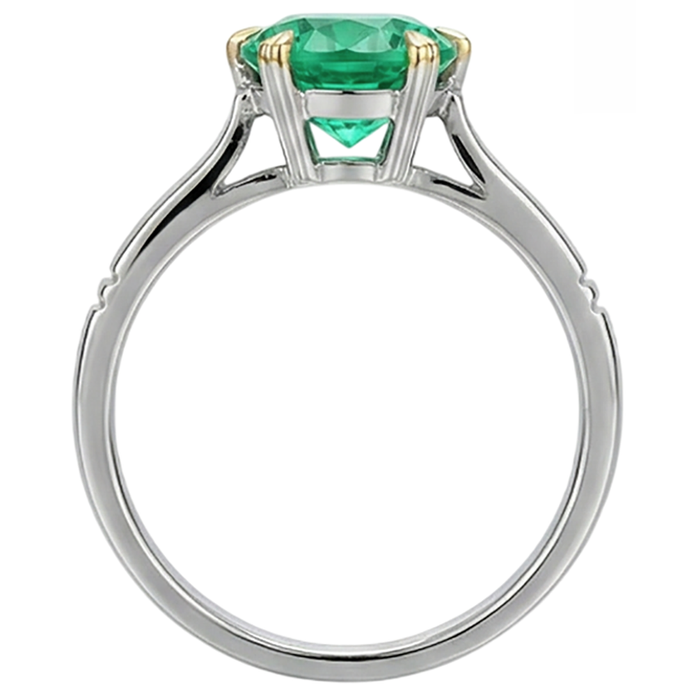 Natural Real ( Not Lab Grown ) Women’s Ring Green Emerald GIA Solitaire Jewelry