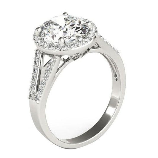 natural round diamond 7.25ct ring side angle