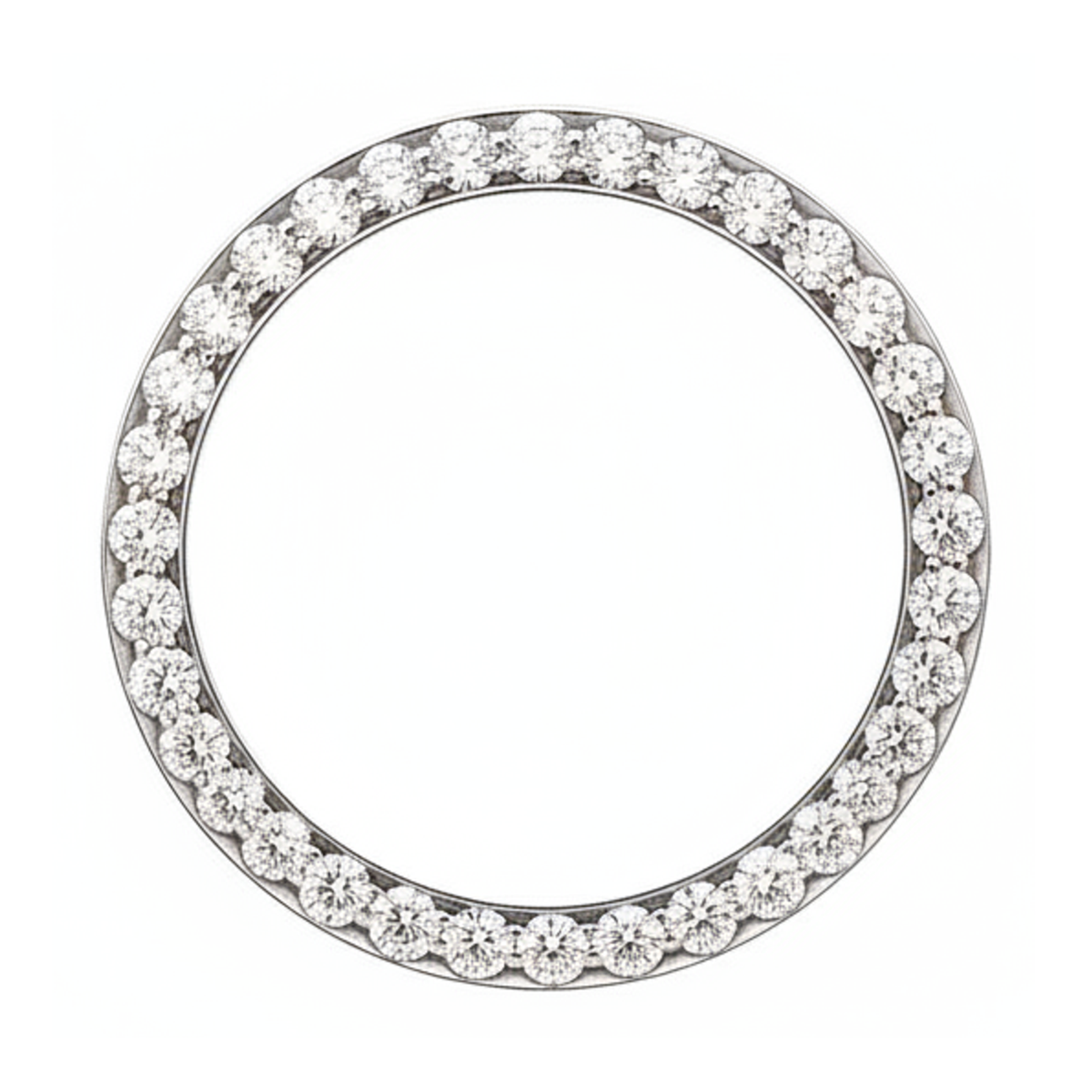 Diamond Watch Bezel 3 Carat 28 mm To Fit Rolex Datejust Genuine Natural Stainless Steel Round Pave
