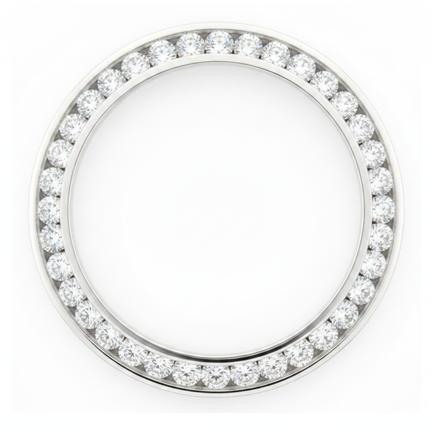 Diamond Watch Bezel 5 Carat 28 mm To Fit Rolex Datejust Natural Real Stainless Steel Round Channel
