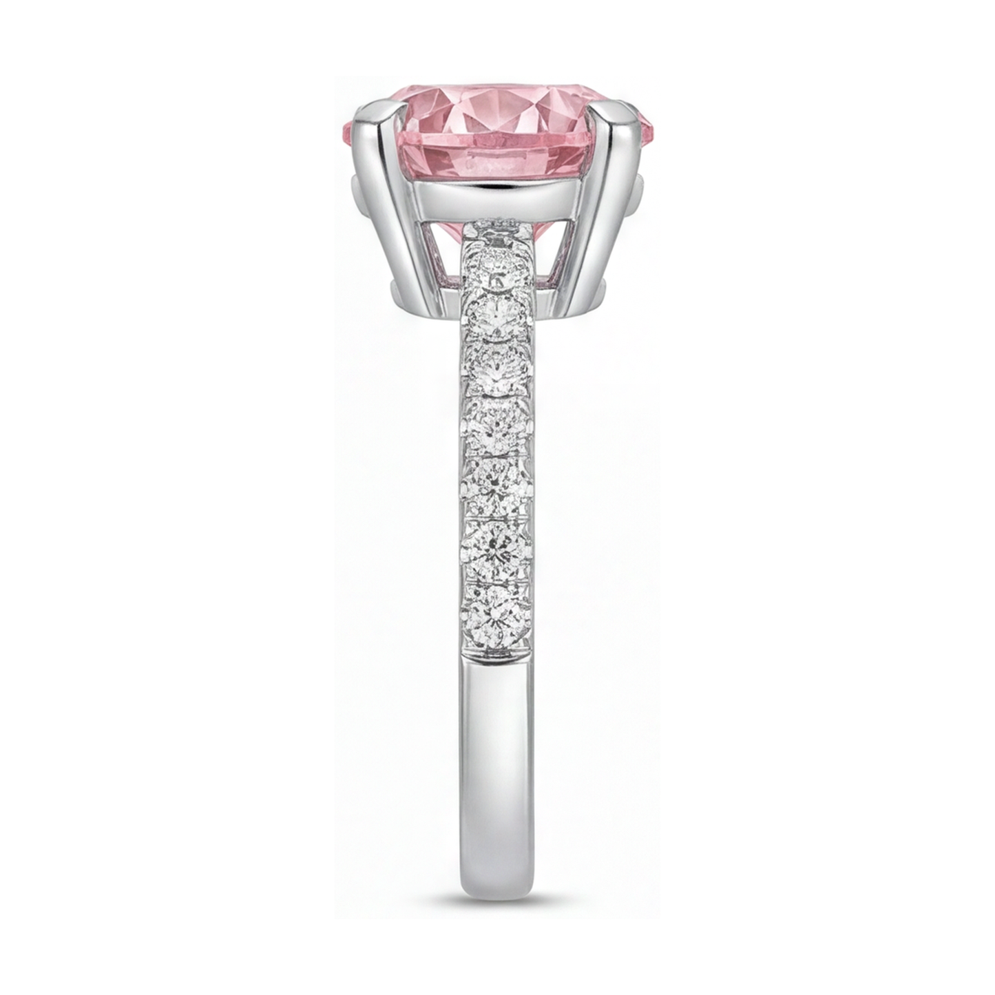 Pink Diamond Anniversary Ring 1.66 Carat Round
