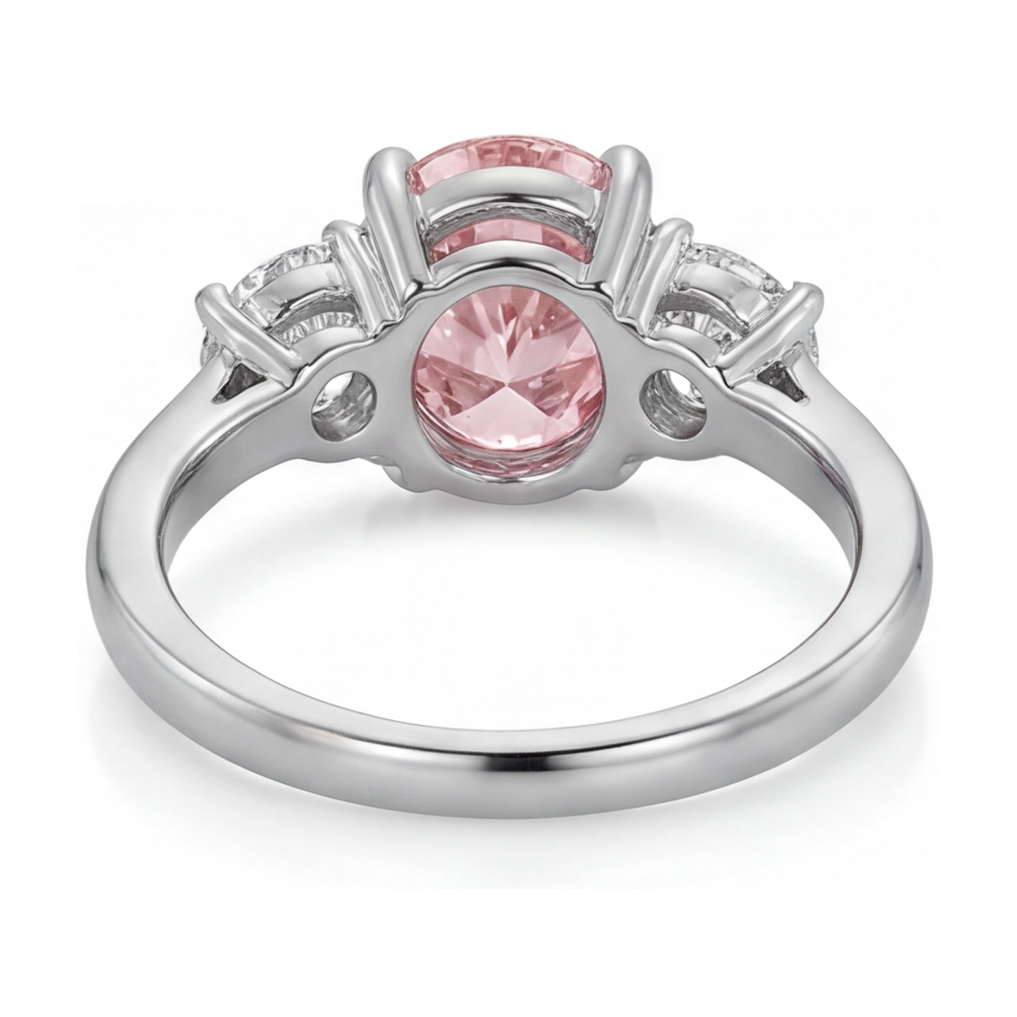 Pink Diamond Engagement Ring 2.7 Carat Oval