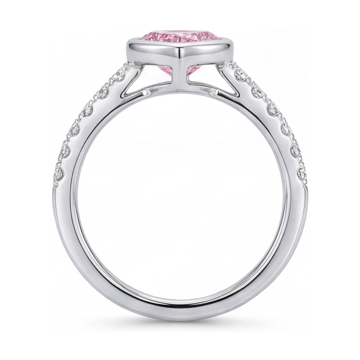 Pink Diamond Ring 2.35 Carat Heart