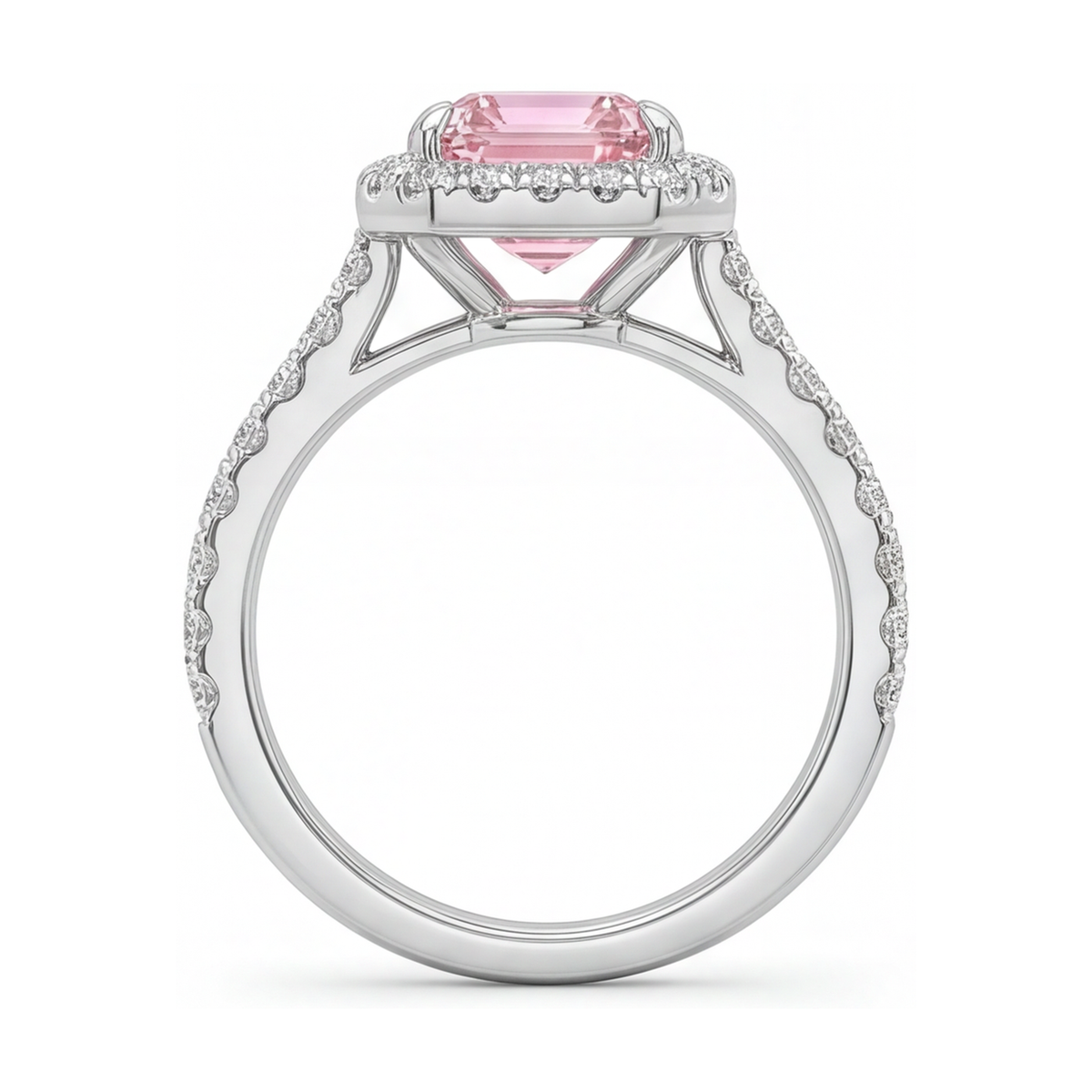Pink Diamond Ring 2.5 Carat Emerald