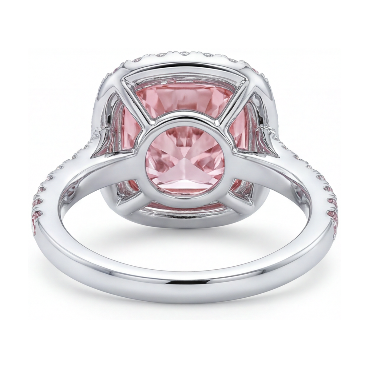 Pink Diamond Ring 4.5 Carat Cushion