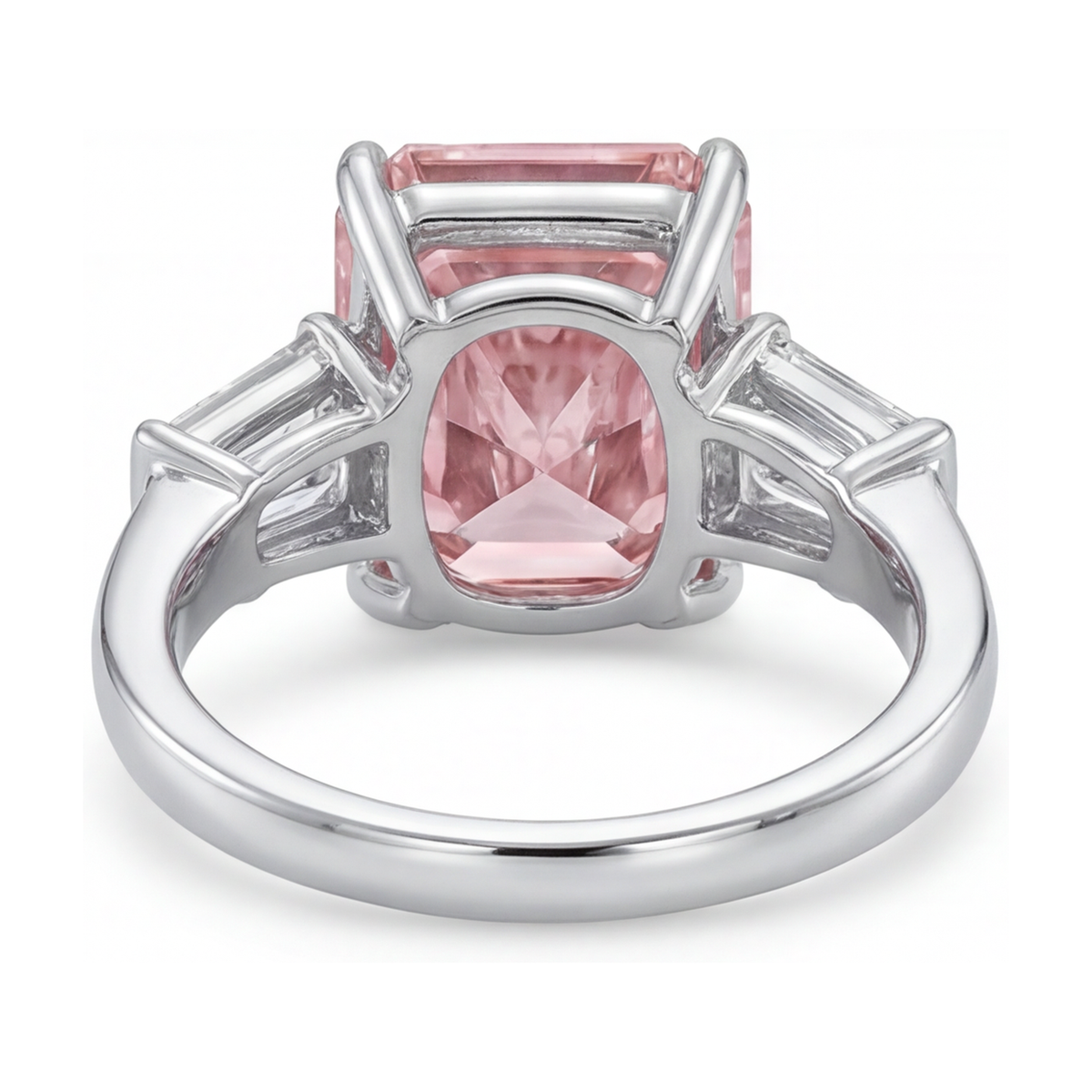 Pink Diamond Ring 4.7 Carat Radiant