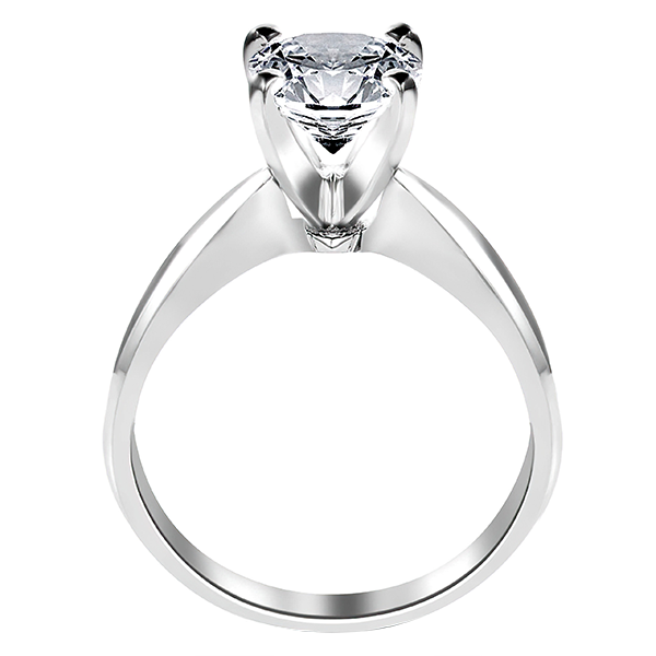 White Gold 14K Round Lab Grown Diamond Engagement Ring 7 Carat