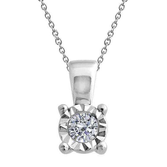 0.75 Carats Natural Earth Mined Diamond Necklace Pendant Bezel Set White Gold 14K New