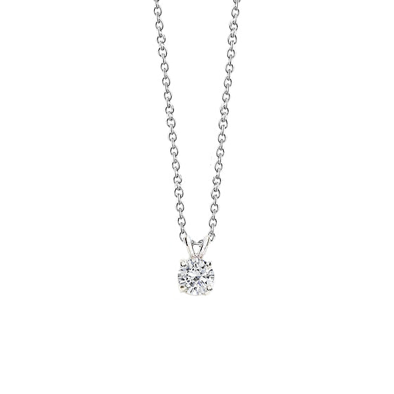 0.85 Carats Women Natural Earth Mined Diamond Necklace Pendant White Gold