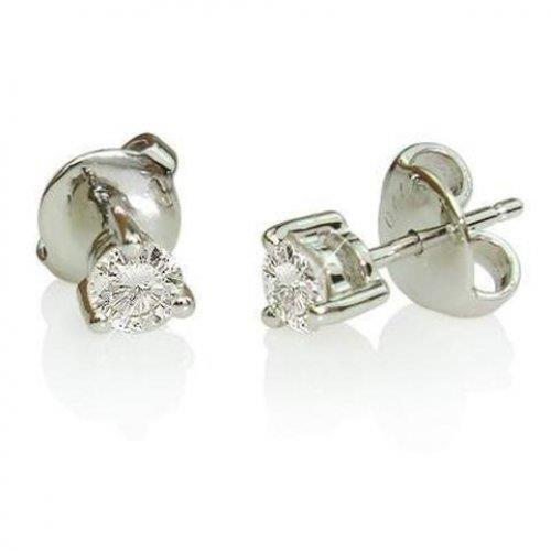New Fancy Carats Prong Set Solitaire Round Diamond Stud Earring