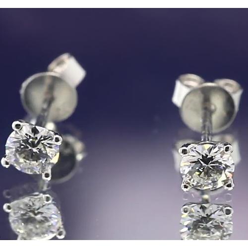 New Ladies Diamond Stud Martini Earring White Gold