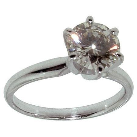 Woman's Round Diamond Engagement Ring Solitaire Ring