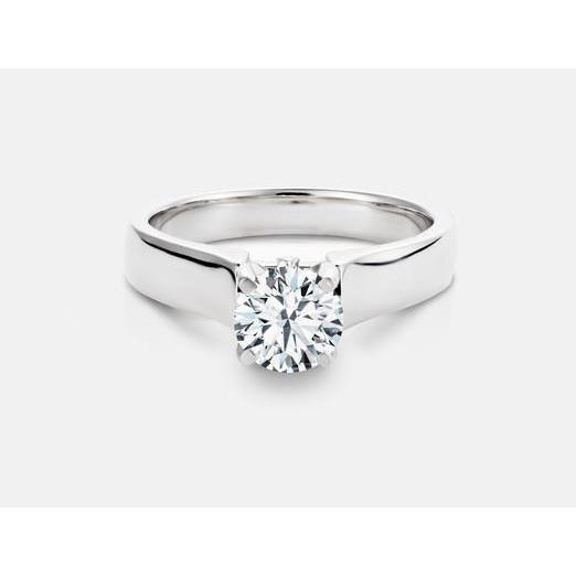 Prong Set Lady’s Fancy Wedding Engagement White Gold Diamond Solitaire Ring